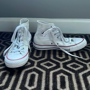 White high top converse size 6